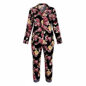 EUC Bedhead Navy Floral Knit Stretch Jersey Long Sleeve / Pants Pajama Set XL